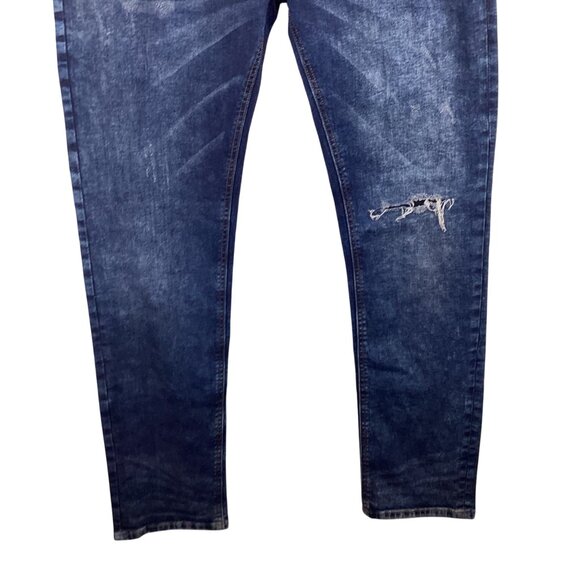 Lindbergh White Mens London Slim Fit Jeans Size 38x34 NWT Distressed Blue‎ Denim - Picture 4 of 10